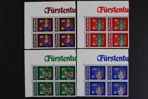 Liechtenstein, MiNr. 766-769, VB, Ecken links oben, postfrisch - 620669