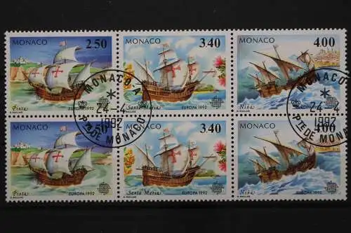 Monaco, MiNr. 2070-2072 Sechserblock, gestempelt - 204033