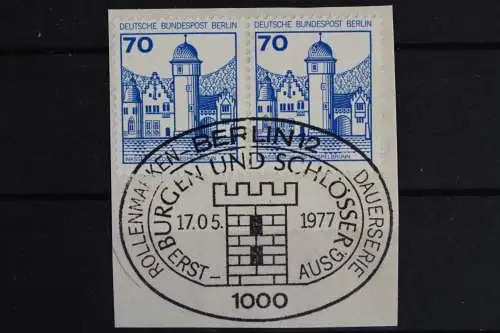 Berlin, MiNr. 538 waagerechtes Paar, Briefstück - 619743