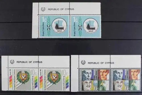 Zypern, MiNr. 703-705, Paare, Ecken links oben, postfrisch - 621252