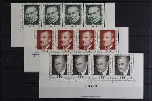 Liechtenstein, MiNr. 503-505, 4er Bogenteil, postfrisch - 621598