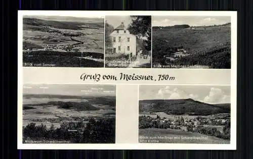 Abterode, Gem. Meißner, Blick vom und zum Sender, Gasthaus Schwalbenthal - 416357