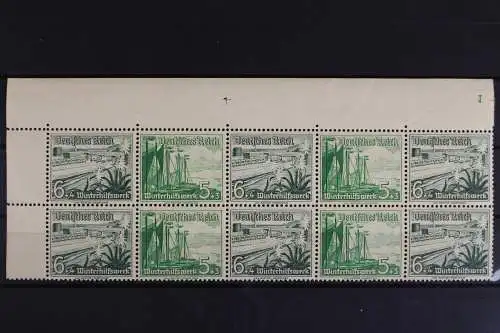 Deutsches Reich, MiNr. W 124, Ecke li. oben, Passerkreuz, FN, postfrisch - 622167