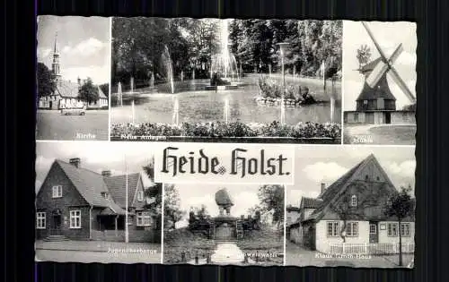 Heide in Holstein, 6 Ansichten u. a. Kirche, Mühle, Jugendherberge - 416377