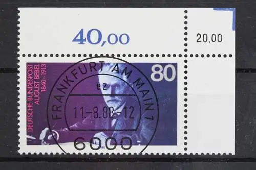 Deutschland (BRD), MiNr. 1382, Ecke re. oben mit KBWZ, gestempelt - 622559