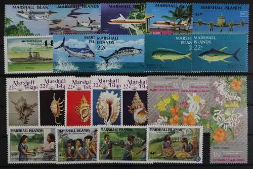 Marshall-Inseln, Partie aus 1986, Einzelmarken aus ZD, postfrisch / MNH - 621356