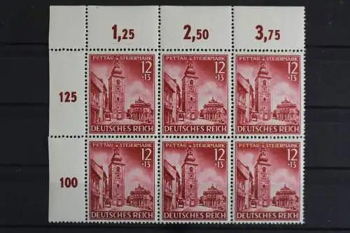 Deutsches Reich, MiNr. 808, 6er Block, Ecke li. oben, postfrisch - 625185