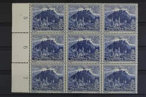 Deutsches Reich, MiNr. 737, 9er Block, li. Rand, postfrisch - 624394