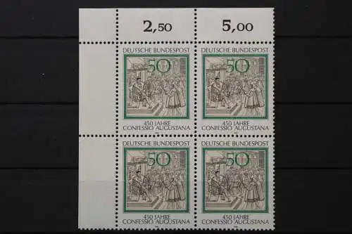 Deutschland, MiNr. 1051 Viererblock Ecke links oben, postfrisch - 204770