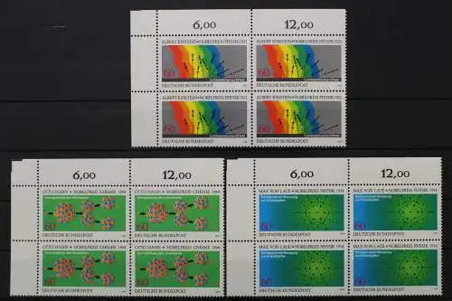 Deutschland, MiNr. 1019-1021 Viererblock Ecke li oben, postfrisch - 204778