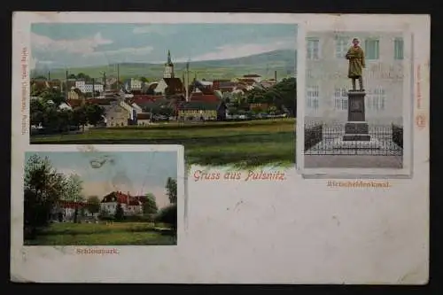 Pulsnitz, Gesamtansicht, Schlosspark, Rietscheldendenkmal - 422745