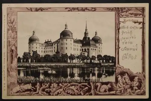 Moritzburg, Burg im Rahmen mit Zwergen - 422758