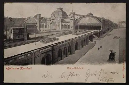 Dresden, Haupt-Bahnhof, rückseitige Ansicht - 422775