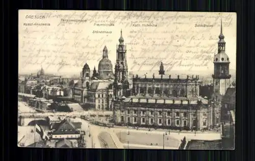 Dresden, Frauenkirche, Ständehaus, Kath. Hofkirche, Schloßturm - 416441