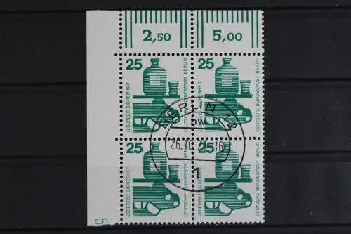 Berlin, MiNr. 405 A, 4er Block, Ecke li. oben, DZ 5, gestempelt - 623322