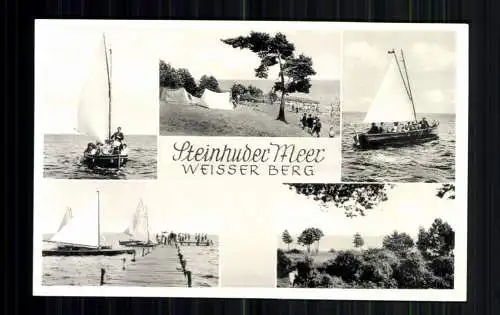 Steinhuder Meer, Weisser Berg, 5 Ansichten, Boote, Zelte - 416514