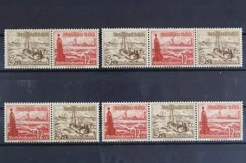 Deutsches Reich, MiNr. W 131 - W 134, 4 Zd's, postfrisch - 622171