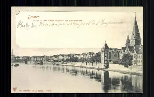 Bremen, Partie an der Weser oberhalb der Kaiserbrücke - 416641