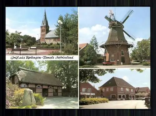 Uplengen-Remels/Ostfr., Kirche, Mühle, Geschäftshaus Meeuw - 417178