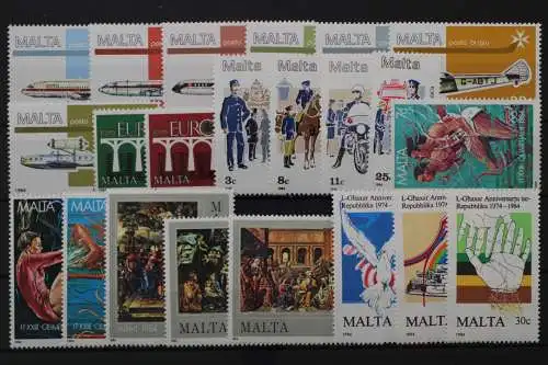 Malta, MiNr. 697-718 Jahrgang 1984, postfrisch - 206413