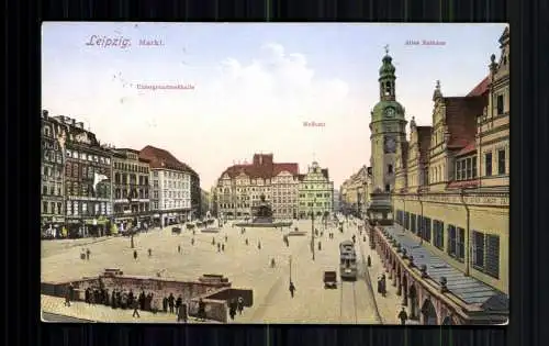 Leipzig, Markt, Untergrundmeßhalle, Meßamt, Altes Rathaus - 416776