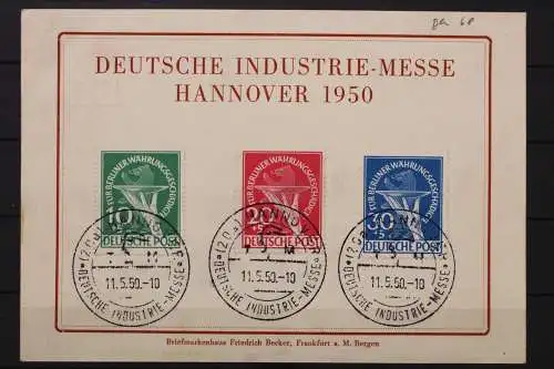 Berlin, MiNr. 68-70 auf Sonderkarte der Hannover-Messe, gestempelt - 206759