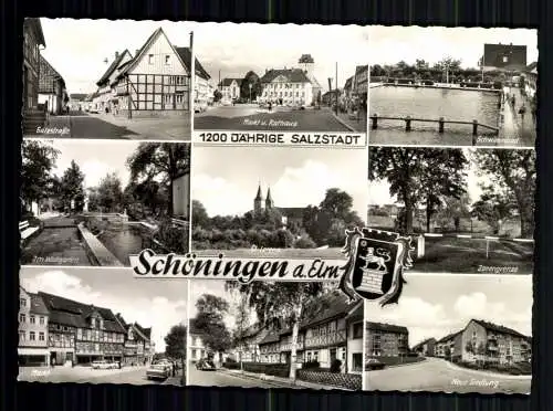 Schöningen, 1200 jährige Salzstadt, 9 Ortsansichten, Wappen - 417068