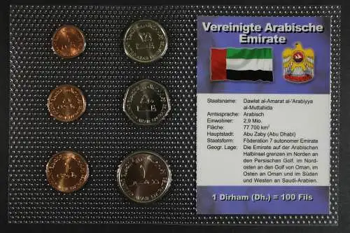 Vereinigte Arabische Emirate, BTN-Kursmünzensatz, 6 Münzen - 801212