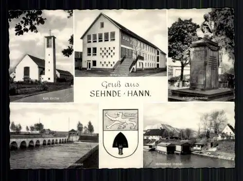 Sehnde, Kirche, schule, Kriegerdenkmal, Schleuse, Mittelland Kanal, Wappen - 417241