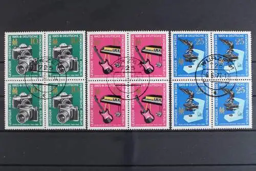 DDR, MiNr. 1130-1132, Viererblöcke, gestempelt - 628574