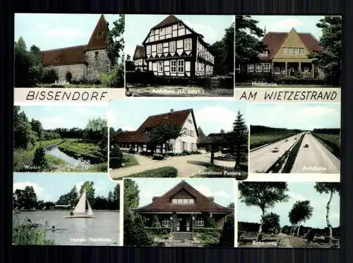 Bissendorf, an der Wietze, 9 Bilder u. a. Kirche, Amtshaus, Heideheim - 417663