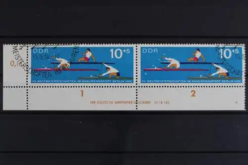 DDR, MiNr. 1202, waagerechtes Paar, Ecke links unten, DV 4, gestempelt - 628534