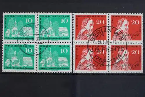 DDR, MiNr. 889-890, Viererblöcke, gestempelt - 628640