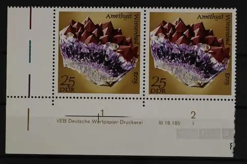 DDR, MiNr. 1740, waag. Paar, Ecke li. unten, DV I, postfrisch - 629192