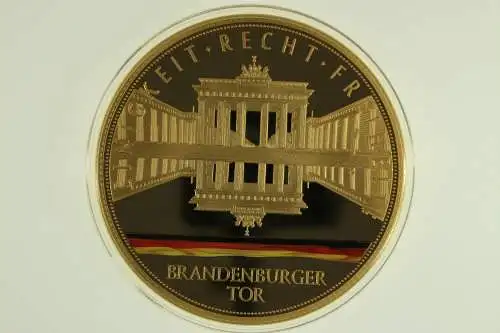 Brandenburger Tor / Bundeshauptstadt, Cu mit Farbdruck, polierte Platte - 801171