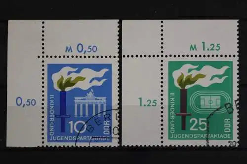 DDR, MiNr. 1375-1376, Ecken links oben, gestempelt - 629329