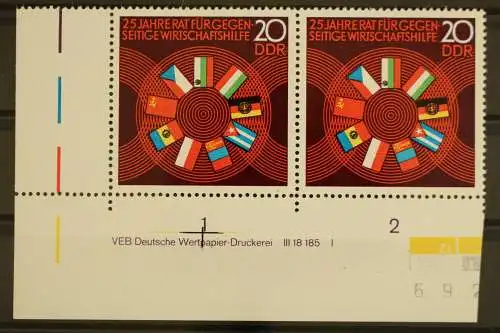 DDR, MiNr. 1918, waag. Paar, Ecke li. unten, DV I, postfrisch - 629424