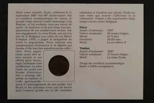 Belgien, Paola, 1997, Numisbrief - 207444