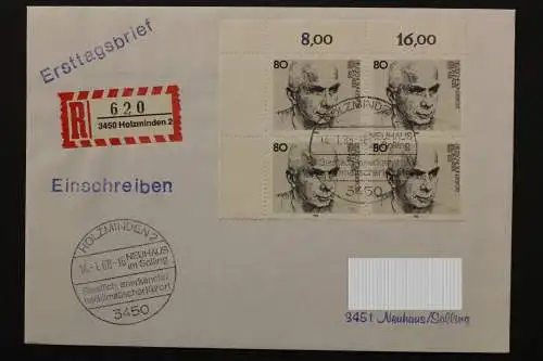 Deutschland (BRD), MiNr. 1350. Viererblock, Ecke links oben, EST - 648996