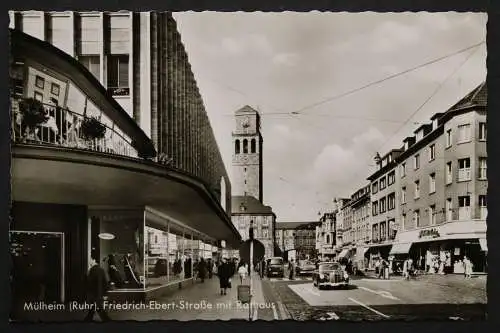 Mülheim, Ruhr, Friedrich-Ebert-Straße mit Rathaus - 423107