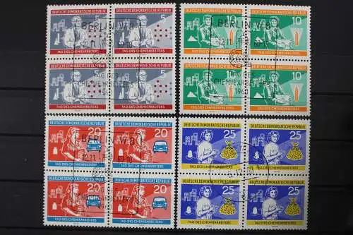 DDR, MiNr. 800-803, Viererblöcke, gestempelt - 628668