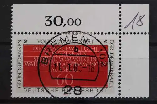 Deutschland (BRD), MiNr. 1107, Ecke rechts oben, gestempelt - 627114