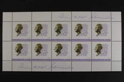 Deutschland (BRD), MiNr. 2339, Kleinbogen R. Schneider, postfrisch - 630559