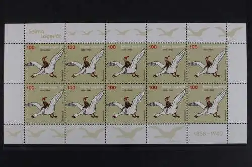 Deutschland, MiNr. 2705, Kleinbogen, Lagerlöf, postfrisch - 630937