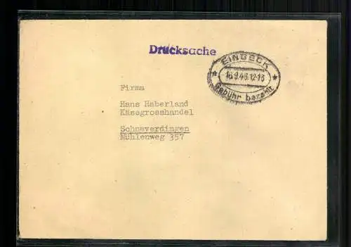 Einbeck, Gebühr bezahlt, 1948, auf Drucksache - 510228