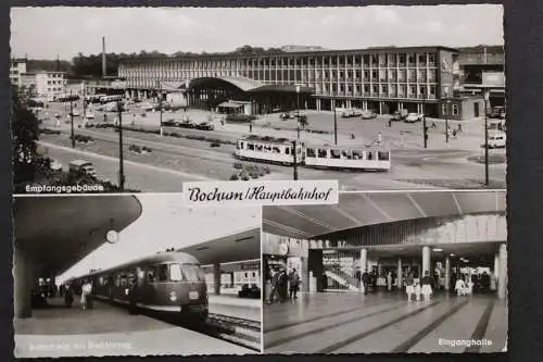 Bochum, Hauptbahnhof, Bahnsteig mit Elektrozug, Eingangshalle - 423552