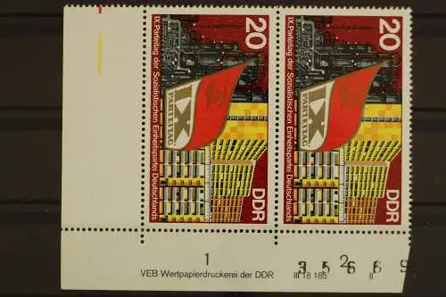 DDR, MiNr. 2124, Paar, Ecke re. unten, DV II, postfrisch - 629387