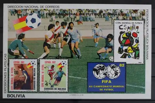 Bolivien, MiNr. Block 125, Fußball WM 1982, postfrisch - 631707