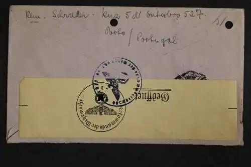 Portugal, Luftpostbrief nach Berlin, Zensurvermerke, 1941 - 510890