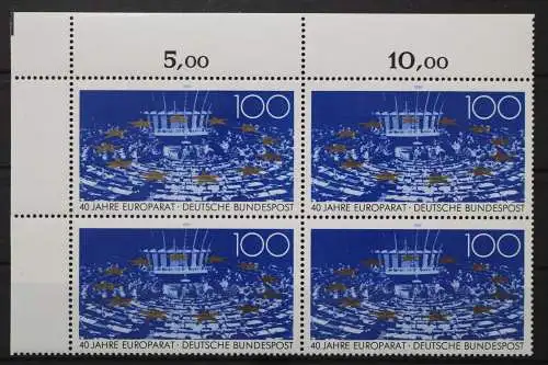 Deutschland (BRD), MiNr. 1422 Viererblock Ecke links oben, postfrisch - 210228